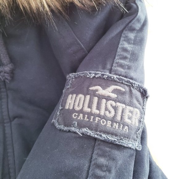 Hollister Men's Cotton Canvas Heavy Parka - Navy - Picture 5 of 13